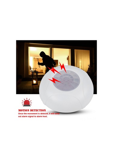 Geeroyoo Tavan Monteklı Kablolu Pasif Enfrared Hareket Algılayıcı, 360 Açılı 8m Mesafe, Hata Alarmı Engelleme, Güvenlik Alarm Sistemi Sensörü