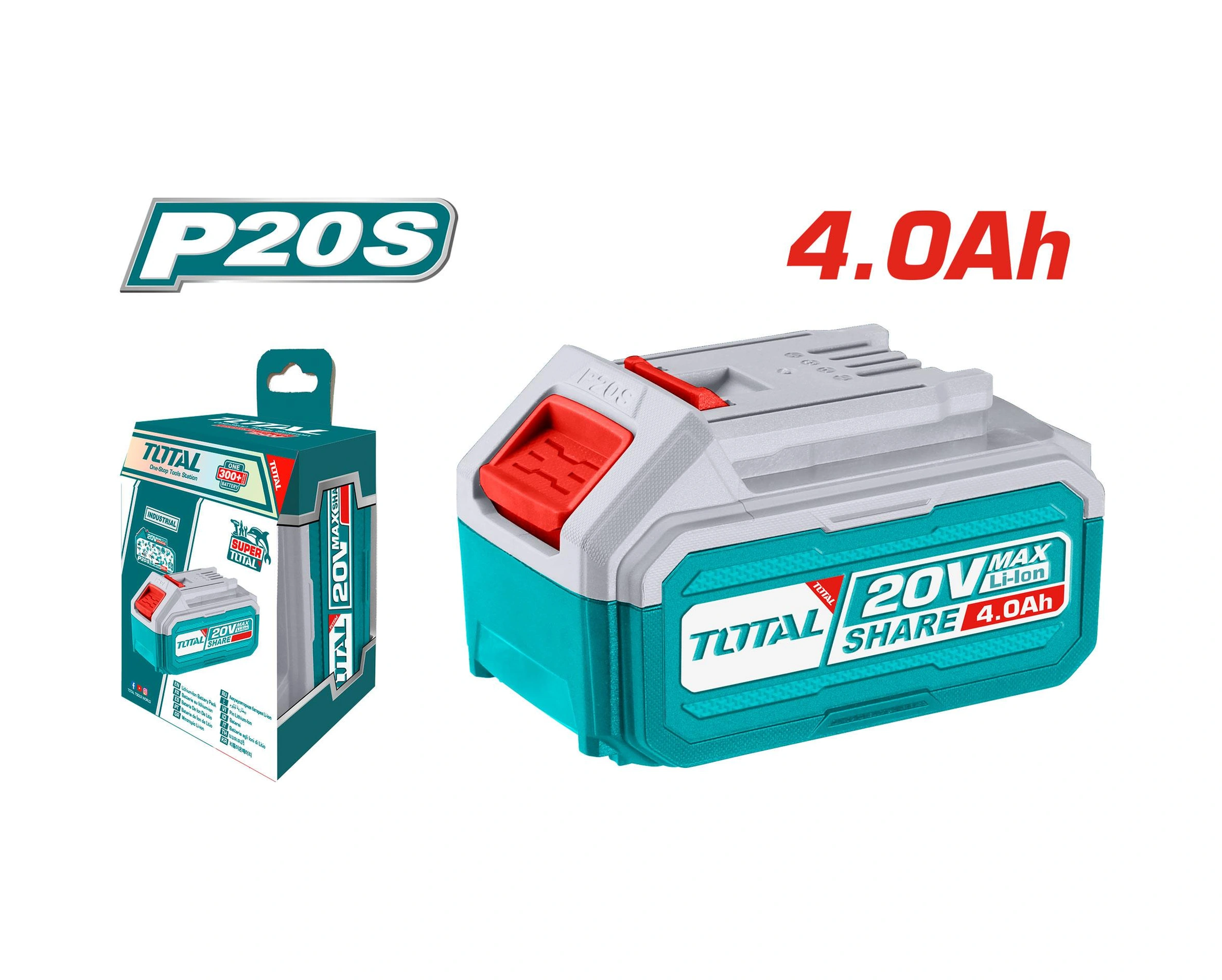 Total Lı-ıon Batarya 20v 4.0 Ah Tfblı2002