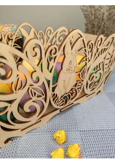 Woodiks Durulama Sırtlı Sepet Ekmeklik - Tavşan 155221114 Bej Açık