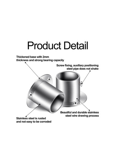 Shineyee 4 Adet Paslanmaz Çelik Dolap Çubuğu Flanşı - Ayarlanabilir, Sabit Konstruksiyonlu, Giyim/esya Asma İçin Dolap, Mutfak, Balkon Uygun