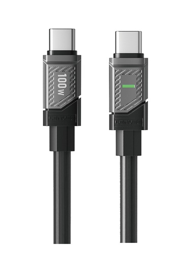 Lenyes Lc506 Type-c To Type-c Pd 100w Hızlı Şarj Özellikli Data Ve Şarj Kablosu 1m Siyah Siyah