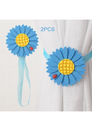 Suntek Magideal 1 Çift Örtü Kravat Arkalıkları Pencere Mavi-dantel