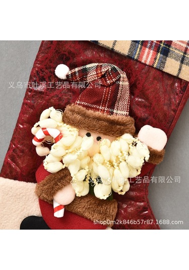 Happychildhood Noel Çorapları 3 Adet Noel Baba Şeker Çanta Süslemeleri Noel Süsleri