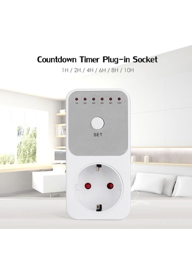 Symbee Eu Standartlı 1-10 Saat Geri Sayım Akıllı Prizi - Otomatik Kapatma, Enerji Tasarrufu, 240v, Programlanabilir Zamanlayıcı
