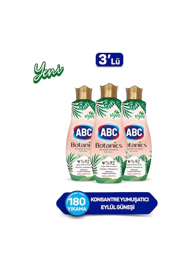 ABC Botanics Konsantre Çamaşır Yumuşatıcısı Eylül Güneşi 3 x 1440 ML