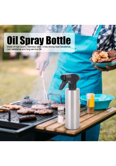 Xindoker 304 Paslanmaz Çelik 350ml Hava Basınçlı Yağ Spreyi - Ayarlanabilir Nozlü, Kontrollü, Ev Fırın Ve Barbekü İçin