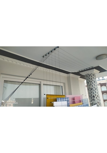 Yıldız Silver 3 Sıralı 175 Cm Boyunda Asansörlü Çamaşır Kurutucu Gümüş