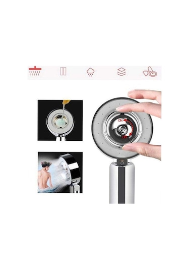 Yayke Çift Taraflı Şampuanlı 3 Fonksiyonlu Duş Başlığı