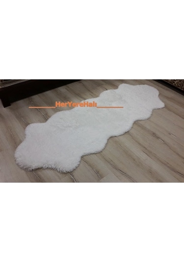 Doğuş Tavşan Tüyü Beyaz Post Halı 80 x 300 Cm