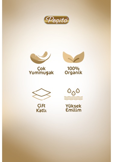 Peçito "500" Çift Katlı Pratik Mendil Çek Kullan Kutu Mendil 5adet X 100mendil