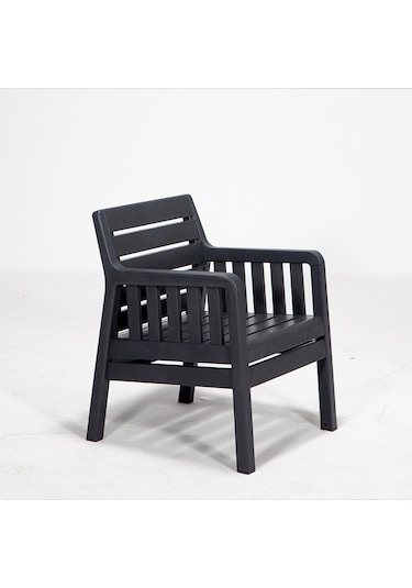 Lara 1+1+S Bahçe Takımı  Balkon - Bahçe - Teras  Mobilyası / Antr Gri