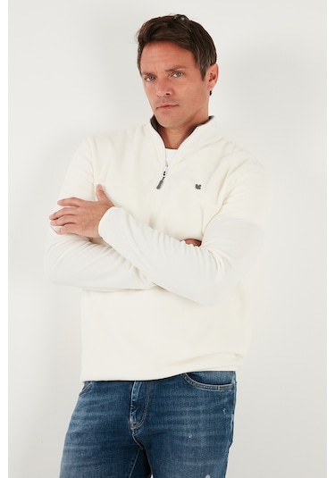 Buratti Slim Fit Anti-Pilling Tüylenme Yapmayan Bato Yaka Kışlık Şardonlu Erkek Polar 5906001 Ekru Buratti Slim Fit Anti-Pilling Tüylenme Yapmayan Bato Yaka Kışlık Şardonlu Erkek Polar 5906001 Ekru