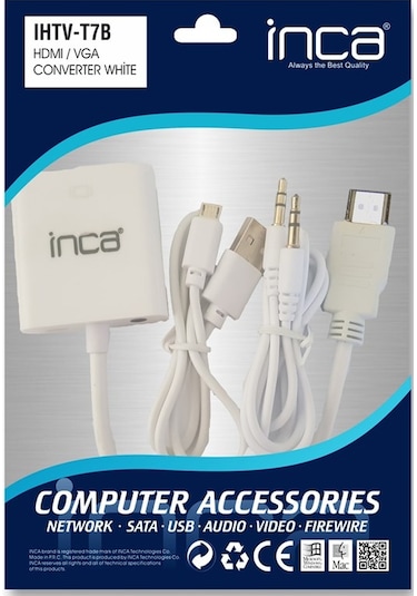 INCA IHTV-7TB HDMI-VGA ÇEVİRİCİ SES KABLOSU DAHİL