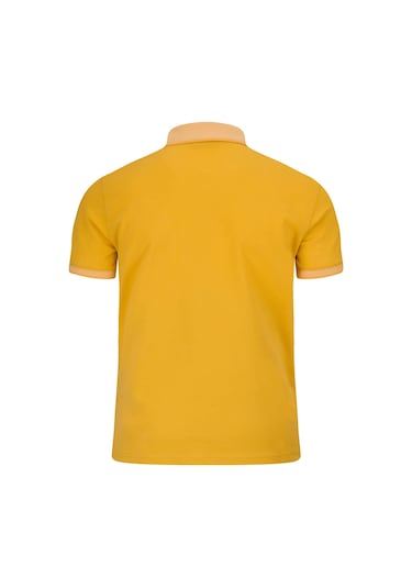 Hatemoğlu Sarı Regular Fit Polo Yaka 100 Pamuklu Tişört Açık Sarı