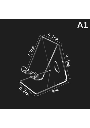 Şeffaf Akrilik Cep Telefonu Standı Masa Yerleştirme Tutucu Akıllı Telefon İçin Evrensel Masaüstü Şarj Cihazı Desteği Telefon Montajı A1