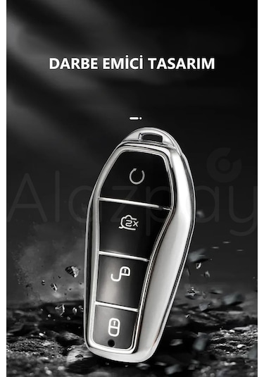 Byd Atto 3 Seal U Anahtar Parlak Tpu Anahtar Kılıfı Mavi- 1 Adet