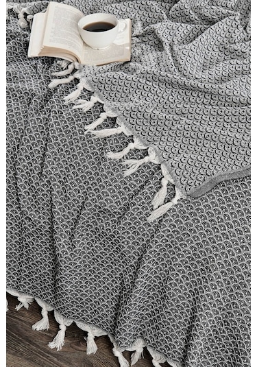 Rebeka Deniz Model Antrasit - Çift Kişilik Pike 200x230 Antrasit