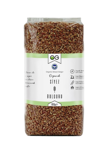 2 Li Organik Pilavlık Siyez Bulguru 800 Gr