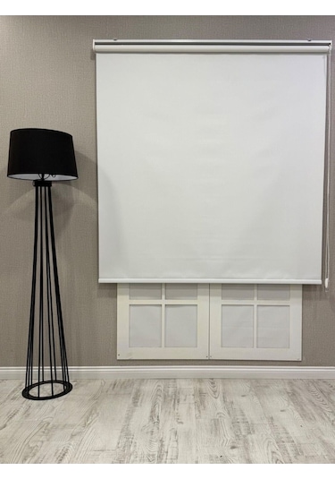 %100 Işık Geçirmez Blackout Stor Perde Beyaz Beyaz