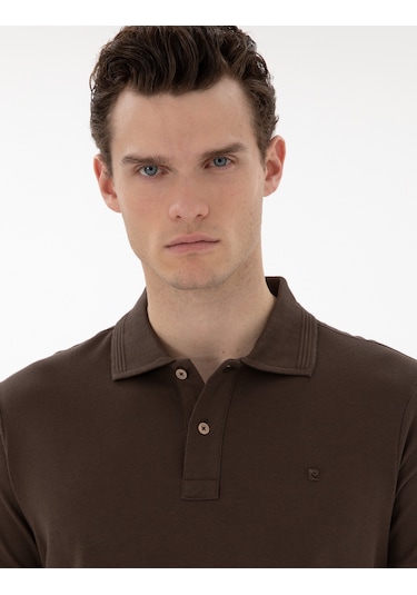 Pierre Cardin Erkek Kahverengi Tişört Basic 50302561-vr029 Kahverengi