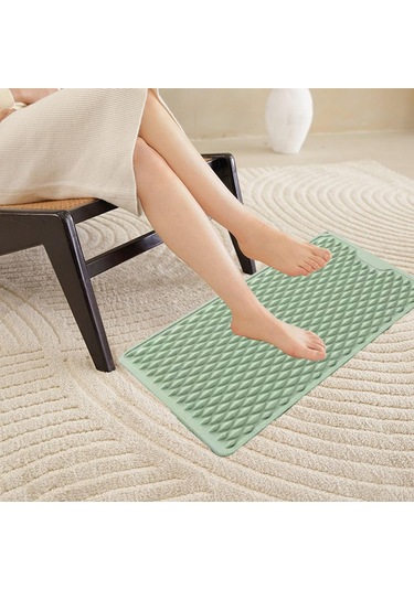 Suntek Ayak Masaj Aleti Hafif Kompakt Akupresür Matı Fitness Yeşil