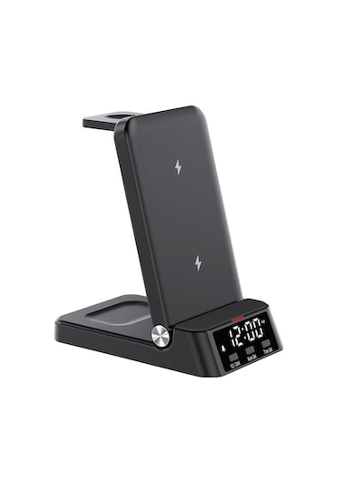 "15w Hızlı Manyetik Kablosuz Şarj Standı - İphone/samsung Uyumlu 4'ü 1 Arada Katlanabilir Şarj İstasyonu"