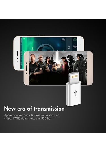 Otg Micro Usb To Iphone Lightining Çevirici Dönüştürücü Adaptör