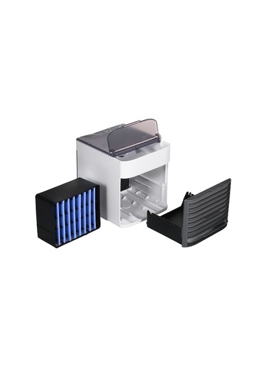 Neevoyu Usb Taşınabilir Hava Soğutucu - 3 Hızlı, 90 Ayarlanabilir, Nemlendirici Ve 7 Renkli Led Işıklı Sessiz Fan