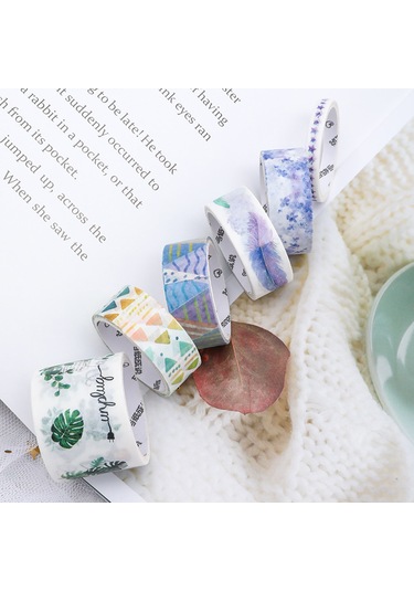 Yifomall "4'lü Washi Bant Seti - 30mm, 15mm, 5mm Renkli Dekoratif Yapışkanlı Bant Dıy Sanat Ve Hobi"