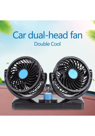 Araba Dashboard Soğutma Fanı Usb Elektrikli Çift Kafalı Soğutma Hava Sirkülatörü Güçlü Rüzgar 360 Derece Dönebilen Soğutucu