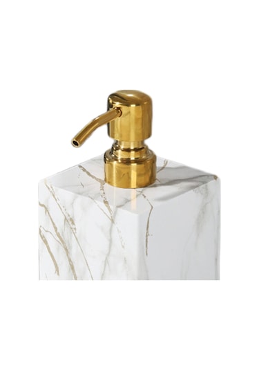 Homyl Mermer Dokulu Sabunluk Pompası Sabunluk, Banyo Sıvı Altın