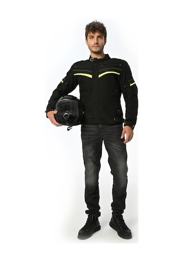Vexo California Motosiklet Montu Neon Sarı - Siyah