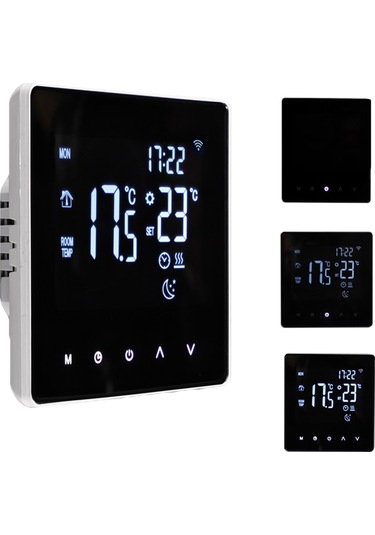 Xindoker Beyaz Wifi Akıllı Isıtma Termostati - Lcd Dokunmatik Ekran, Haftalık Programlama, App Kontrol, 16a, Doğru Sıcaklık Regülasyonu