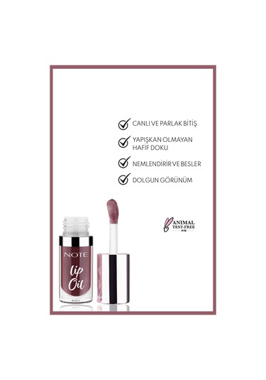 Note Cosmetics Lip Oil Nemlendirici Ve Parlatıcı Dudak Bakım Yag I - 30 Deep Berry - Mor Berry