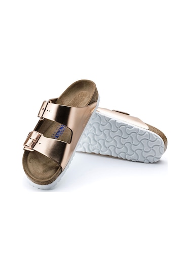 Bırkenstock Arızona Soft Footbed Metallıc Copper Arızona Bakır Terlik 0952091 0952091 Bak Bakır