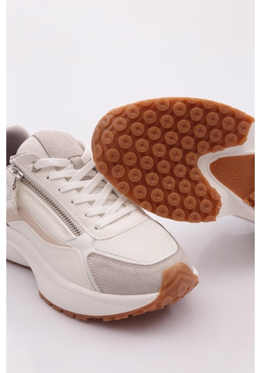 Dgn 83146 Kadin Sneaker Ayakkabi Buz Beyaz