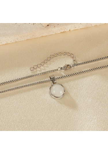 Sones Opk Gdx126 Yuvarlak Bakır Kolye Paslanmaz Çelik Zincir Çok Renkli