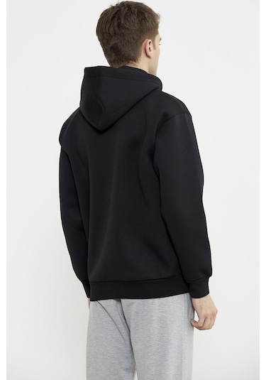 Sementa Oversize Kapüşonlu Sweatshirt - Siyah Siyah