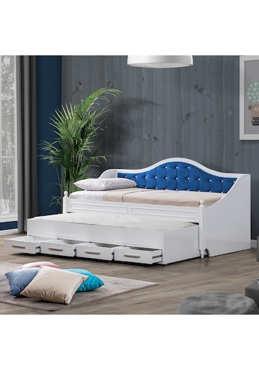 Yavrulu Yatak, Eymen Mavi Yavrulu Karyola + 1 Comfort Yatak