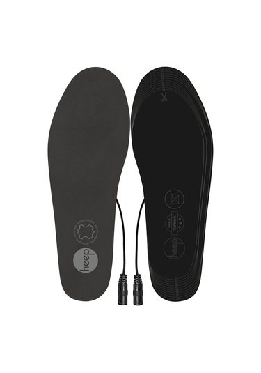 Elektrikli Taşınabilir Kablolu 35-45 Numara Deri Gri Isıtıcılı Ayakkabı Tabanlığı Gri