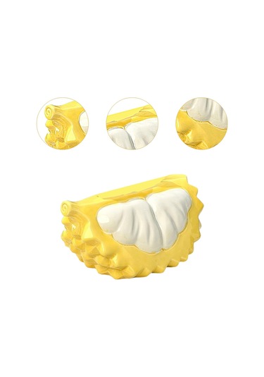 Homyl Durian Şekilli Mendil Kutusu Sevimli Dispenseri Banyo Sarı