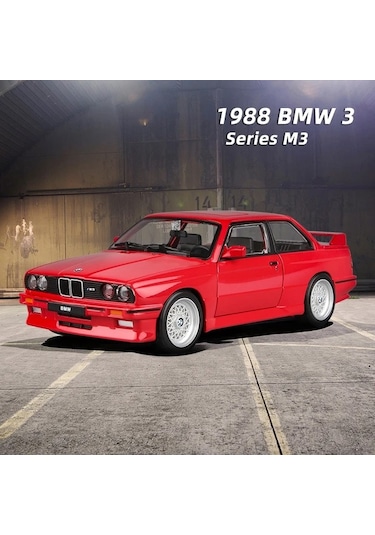 1988 Bmw 3 Serıes M3 E30 1:24 Ölçek Burago Marka - Kırmızı