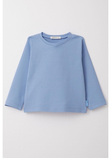 Breeze Erkek Çocuk Uzun Kollu Tişört Basic 1-4 Yaş, Mavi-mavi Mavi