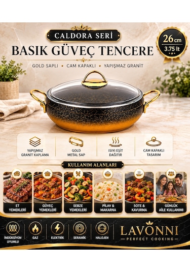 28 Cm Güveç Basık Tencere