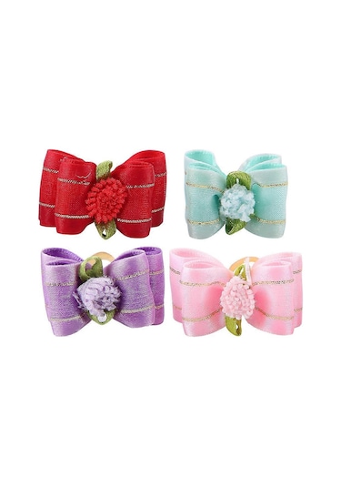 20 Adet/takım Sevimli Evcil Hayvanlar Saç Bantları Fiyonklar Last