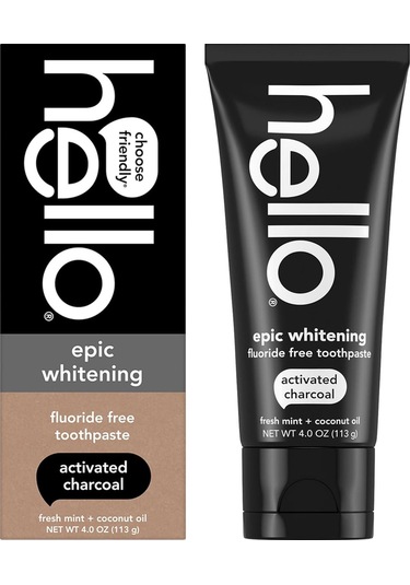 Hello Activated Charcoal Epic Whitening Florürsüz Diş Macunu 113gr Beyazlık
