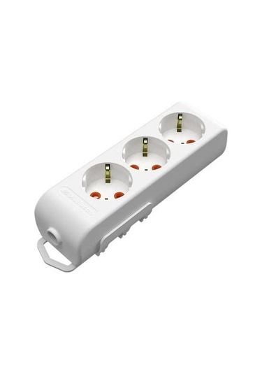 Mutlusan 3 Lü Kablosuz Klemensli Priz Beyaz