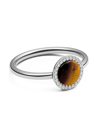 Audrey Ring Tiger Eye Silver Gümüş