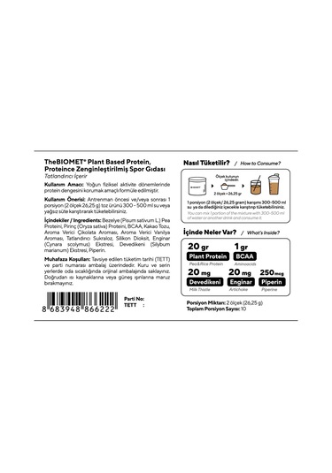 Bıomet Plant Based Protein - Bezelye & Pirinç Proteini + Bcaa