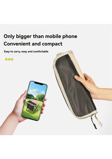 Moveevo Kollektif Taşınabilir Dış Mekan Sandalyesi - Çapraz Gövde Dayanıklı Metal & Oxford Kumaşı - Camping, Balıkçılık, Bisiklet Turları İçin - Siyah Büyük Boy Siyah